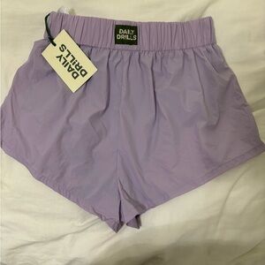 NWT DAILY DRILLS LAVENDER SHORTS